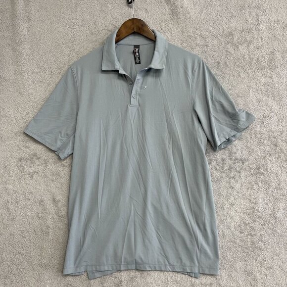 NWOT Kirkland Signature Men's M Gray Active Polo Shirt Short Sleeve - Picture 2 of 9
